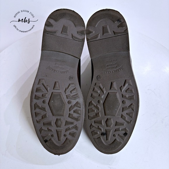 Doppelgänger Roma Made in Italy Leather Lace Up Ankle Boots Brown Men 7.5 - Picture 6 of 14